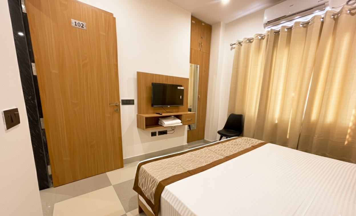 deluxe double room hotel srijan interior